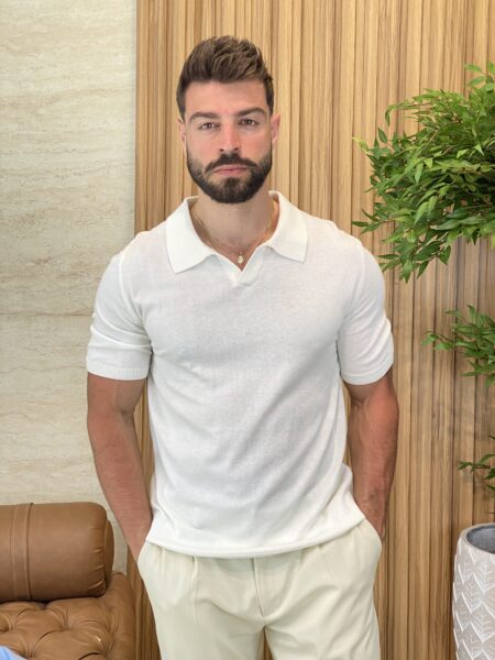 Refined summer knit polo MENT339