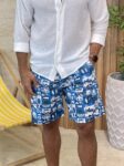 Printed swim shorts MB-321