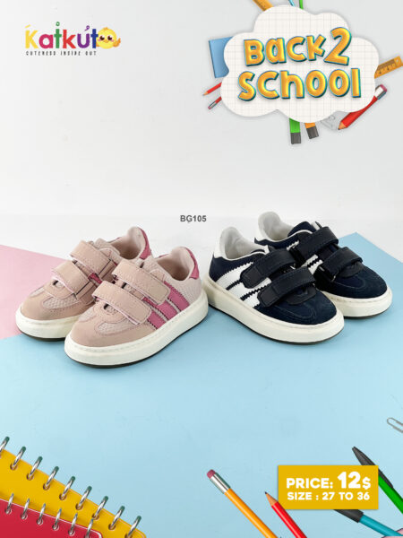 Three-stripe velcro sneakers BG105
