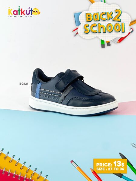 Athletic school sneaker with single strap BG121