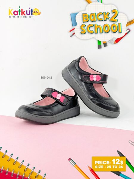 Heart-Strap matte school shoes BG104.2