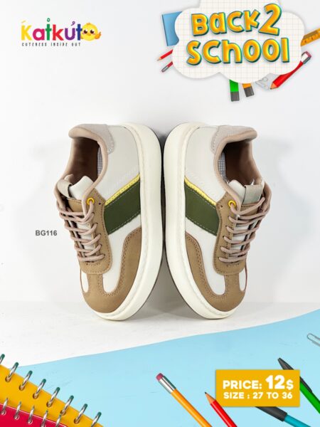 Multi-tone retro style sneakers BG116