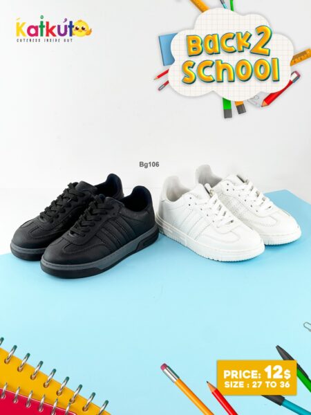 Solid color low-top sneakers BG106