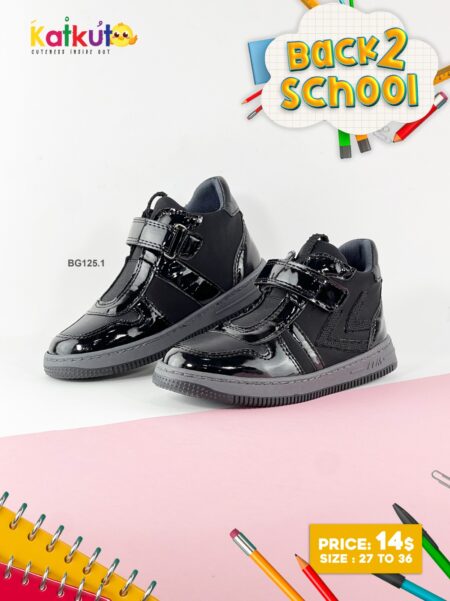 Glossy casual school sneakers BG125.1