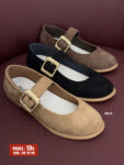 Soft Suede Mary Jane Flats W818