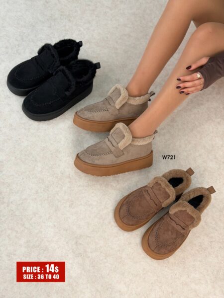 Suede Platform Loafers W720